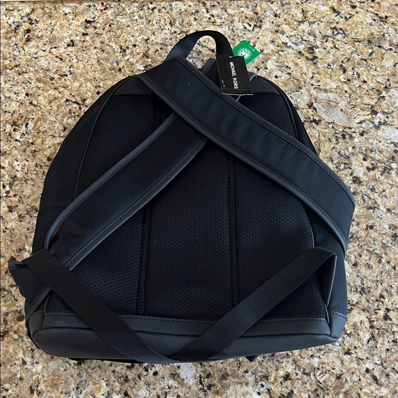 New - Michael Kors Jet Black Men's Backpack - Picture 3 of 8